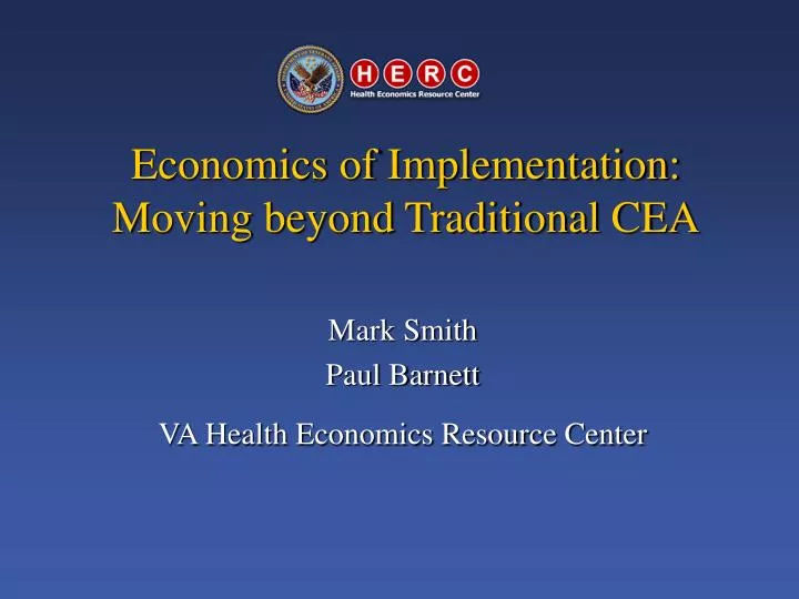 economics of implementation moving beyond traditional cea