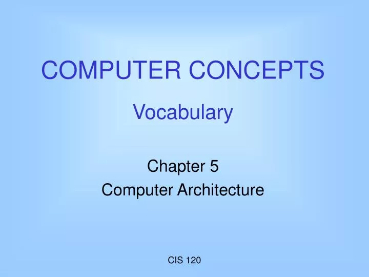 computer concepts vocabulary