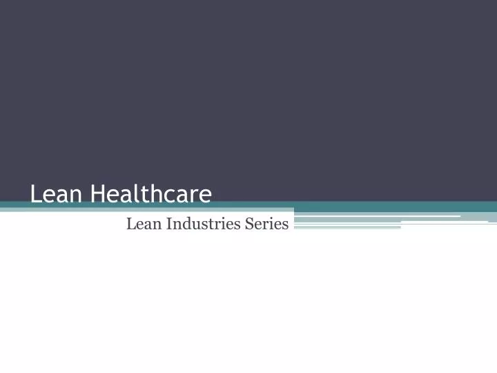 lean healthcare