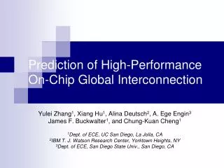 Prediction of High-Performance On-Chip Global Interconnection