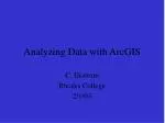 Analyzing Data with ArcGIS - slide 1