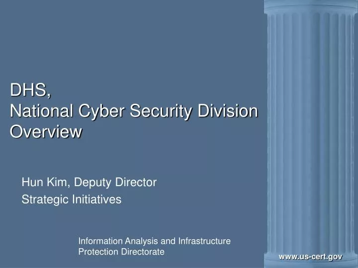 dhs national cyber security division overview