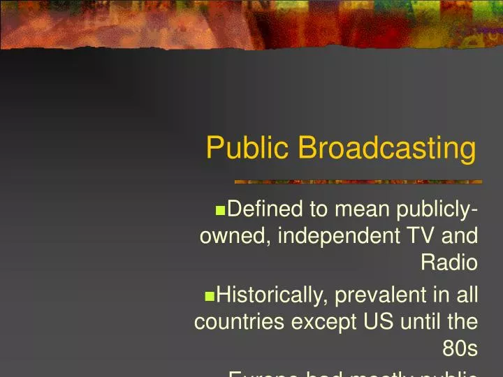 public broadcasting