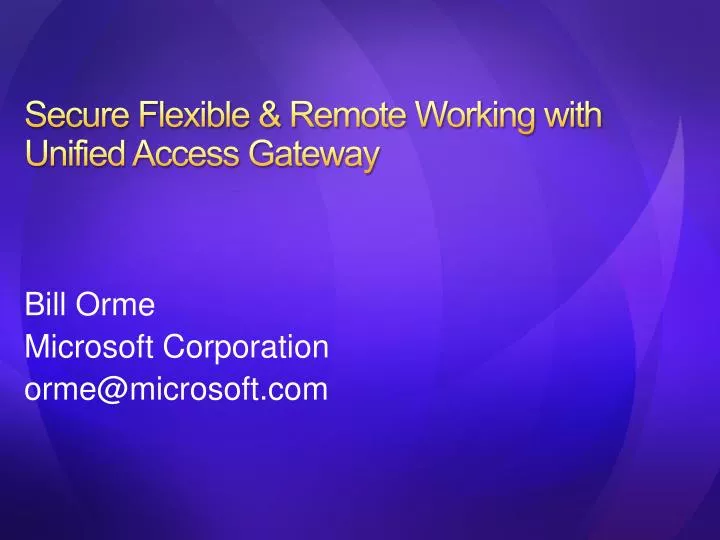 secure flexible remote working with unified access gateway