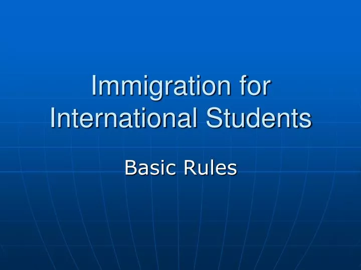immigration for international students