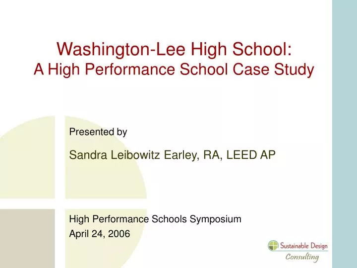 washington lee high school a high performance school case study