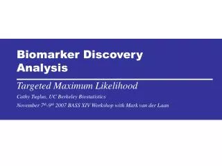 Biomarker Discovery Analysis