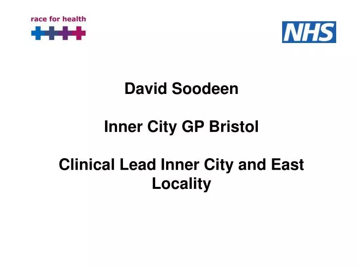 david soodeen inner city gp bristol clinical lead inner city and east locality