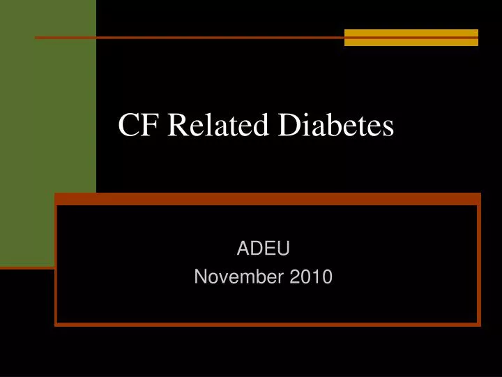 cf related diabetes