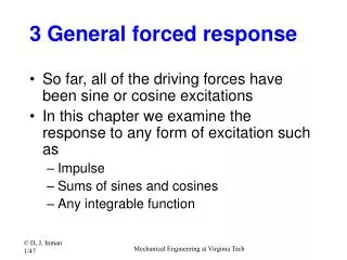 3 General forced response