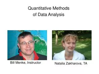 Quantitative Methods of Data Analysis