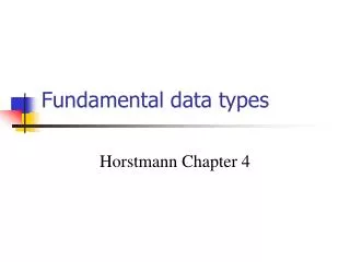 Fundamental data types