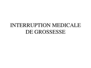 interruption medicale de grossesse
