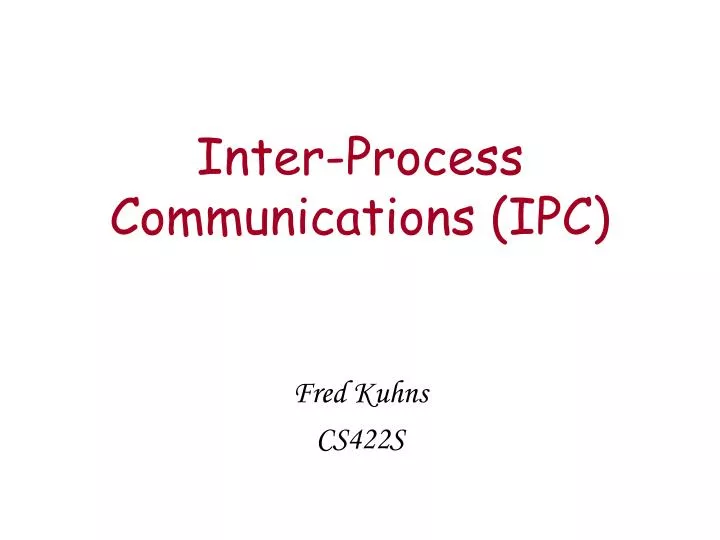 inter process communications ipc