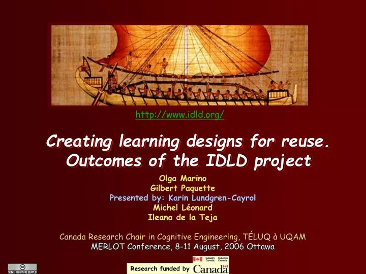 creating learning designs for reuse outcomes of the idld project