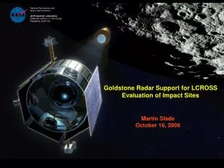 Goldstone Radar Support for LCROSS Evaluation of Impact Sites