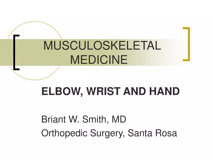 musculoskeletal medicine