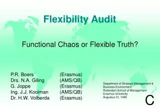 Flexibility Audit