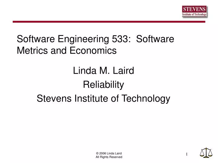 software engineering 533 software metrics and economics
