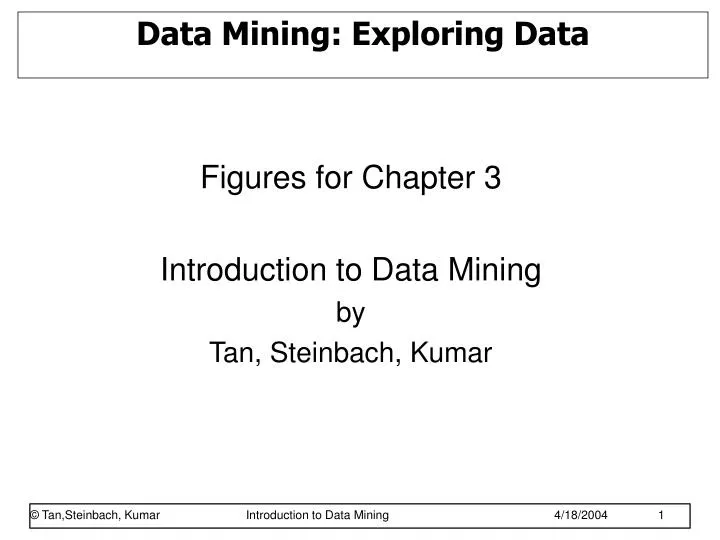 data mining exploring data