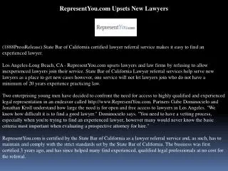 RepresentYou.com Upsets New Lawyers