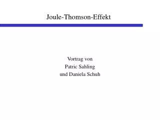 Joule-Thomson-Effekt