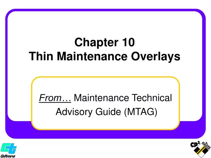 chapter 10 thin maintenance overlays