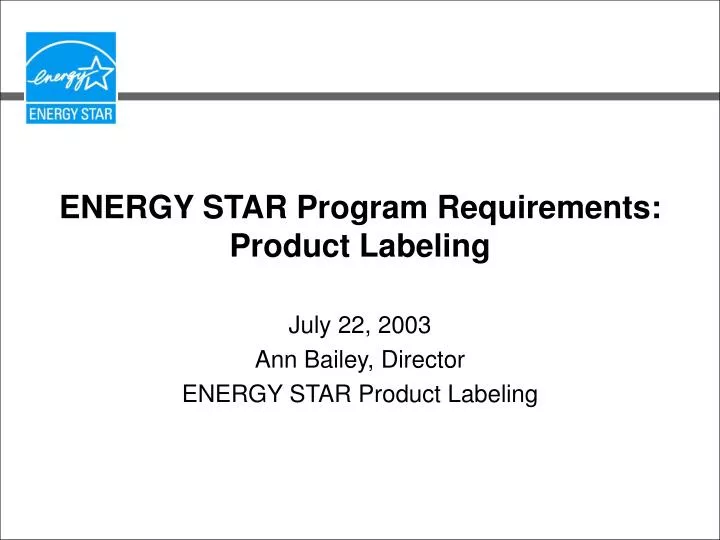 energy star program requirements product labeling