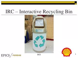 IRC – Interactive Recycling Bin
