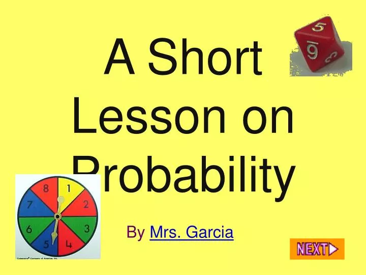 a short lesson on probability