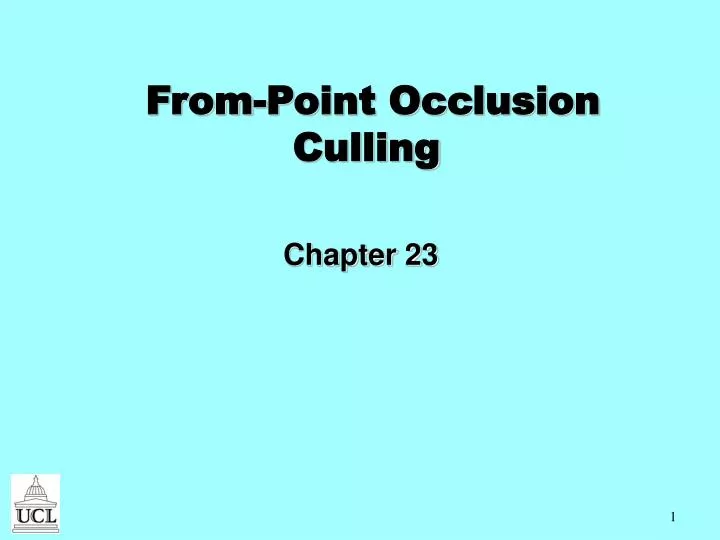 from point occlusion culling
