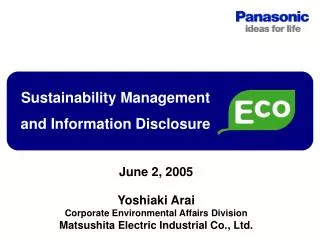 Sustainability Management and Information Disclosure