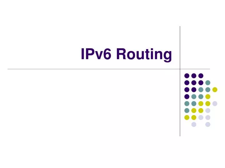 ipv6 routing