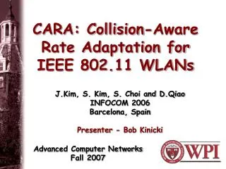 CARA: Collision-Aware Rate Adaptation for IEEE 802.11 WLANs