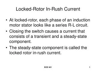 Locked-Rotor In-Rush Current