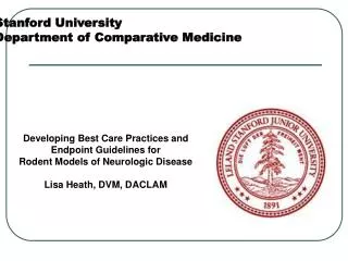 Stanford University Department of Comparative Medicine