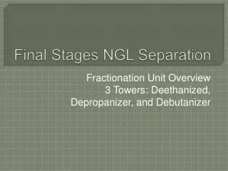 Final Stages NGL Separation