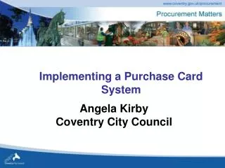 Implementing a Purchase Card System