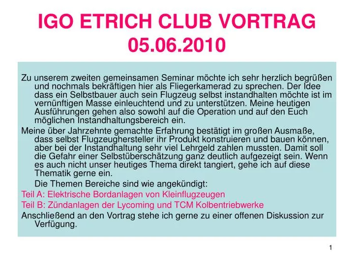 igo etrich club vortrag 05 06 2010