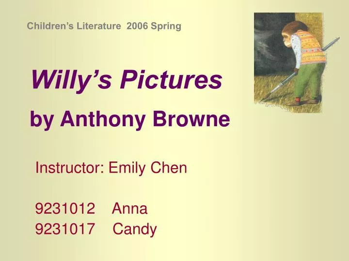 willy s pictures by anthony browne