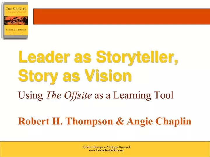 leader as storyteller story as vision