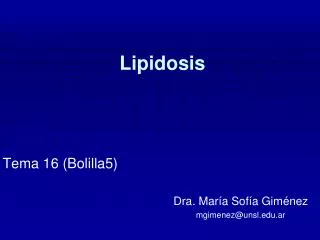 Lipidosis
