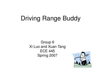 Driving Range Buddy