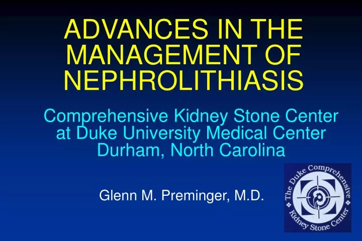 advances in the management of nephrolithiasis
