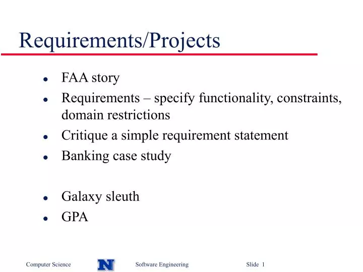 requirements projects