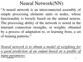 Neural Network(NN)