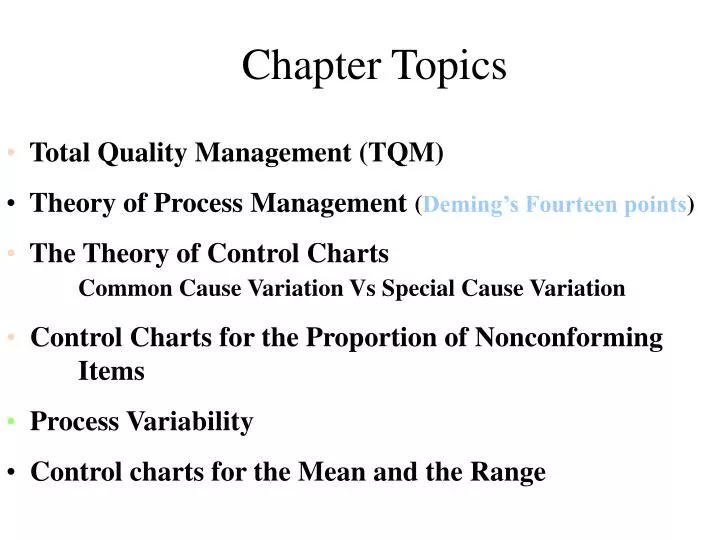 chapter topics