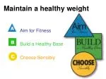 Maintain a healthy weight - slide 1
