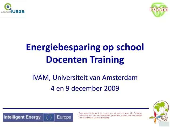 energiebesparing op school docenten training