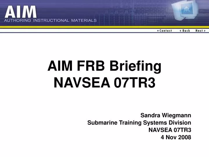 aim frb briefing n avsea 07tr3